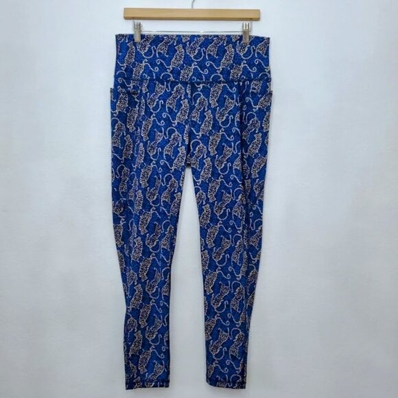 Lilly Pulitzer Luxletics 26" High Rise Leggings, Low Tide Navy, XL - Picture 9 of 14